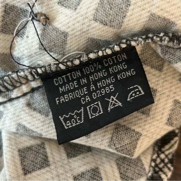 Vintage bluenotes Black and White Geometric Button-Up Shirt M - Picture 7 of 11